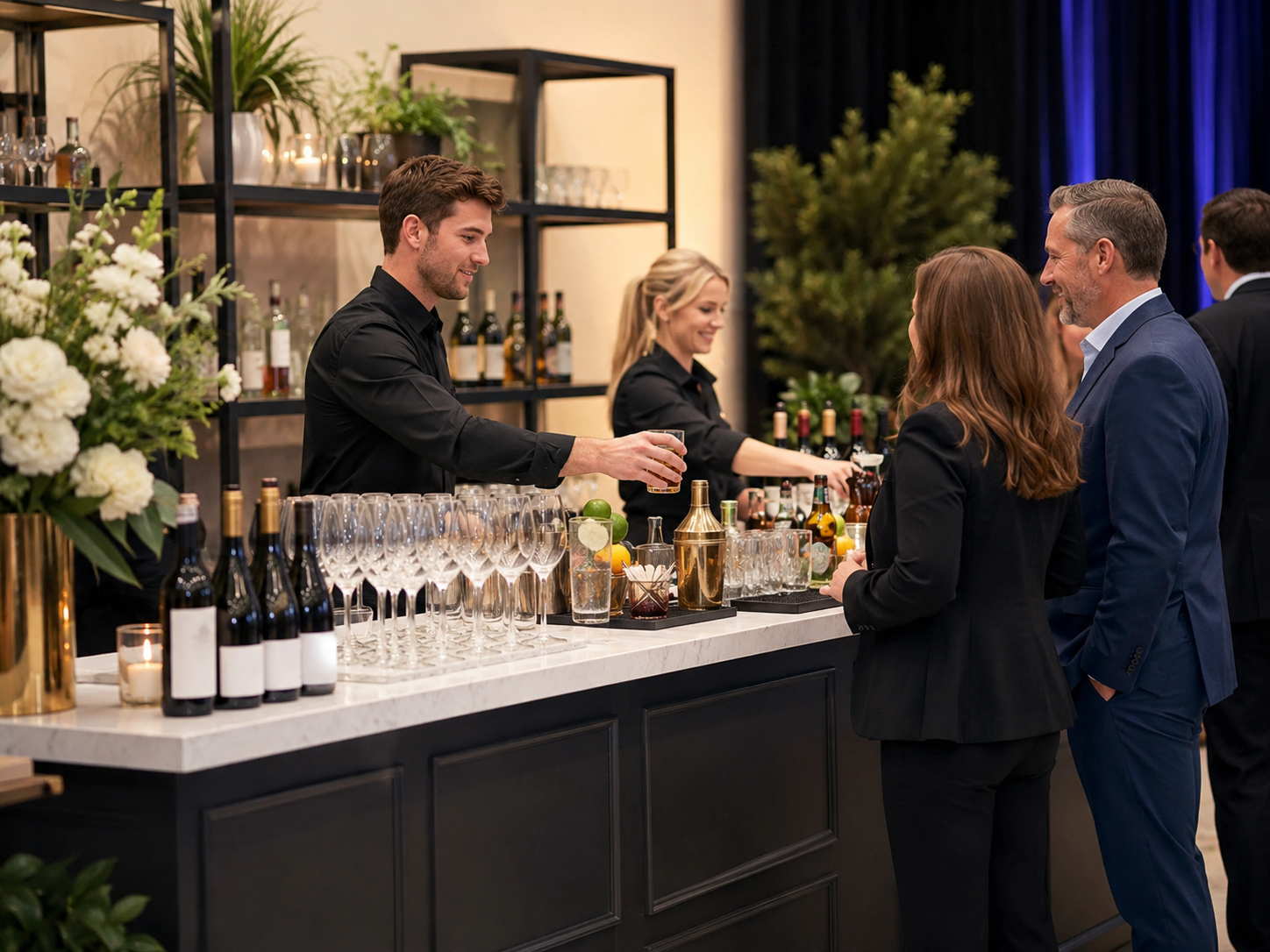 Professional staffed bar service